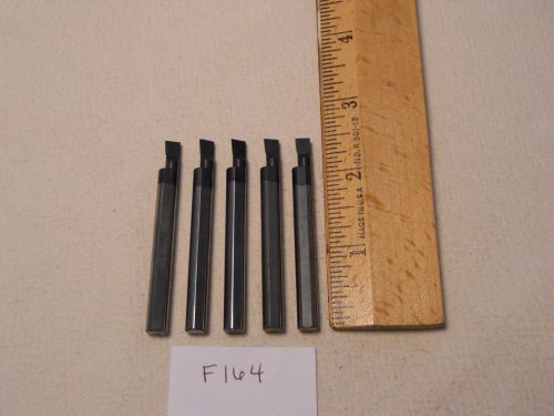 5 USED SOLID CARBIDE BORING BARS. 1/4&#034; SHANK. MICRO 100 STYLE. B-200400 (F164}