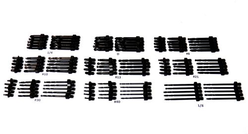 120 piece 1/4-28 threaded drill bit lot - new - usa made for sale