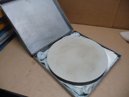 CIRCULAR LAPPING PLATE APPROX 12&#034; No. 3 COARSE w METAL CASE