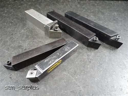 Lot of 5 small size indexable tool holders 3/8&#034; &amp; 1/2&#034; shanks for sale