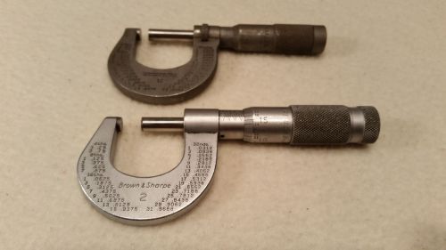 Brown &amp; sharpe micrometers 2 &amp; 12 for sale