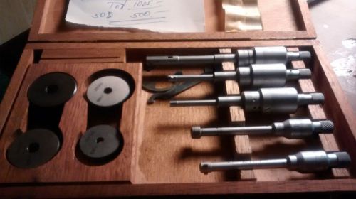 Etalon intrimik bore micrometer set wooden box w ringmaster ring gage- sell fast for sale