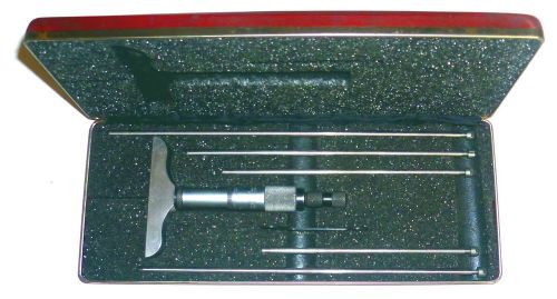 Starrett 445rl 0-6&#034; depth micrometer in case for sale