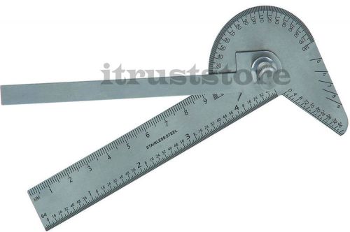 STEEL PRECISION POCKET PROTRACTOR GAUGE MACHINIST ANGLE PROTRACTER GAGE TOOL