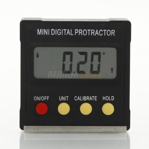 Mini digital protractor inclinometer angle meter 360? slope angle upright magnet for sale