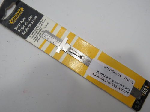 General machinist 6&#034; flexible steel rule no300me usa made for sale