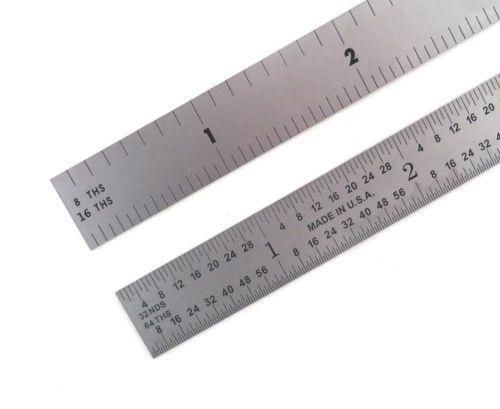 Blem cosmetic second pec 12&#034; flexible satin 4r machinist ruler 8/16/32/64ths for sale