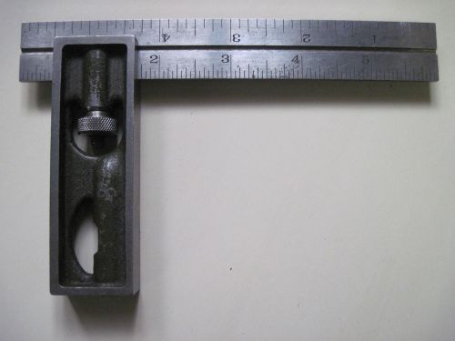 Lufkin vintage machinist  6&#034; ruler  try square #4 grad with level for sale