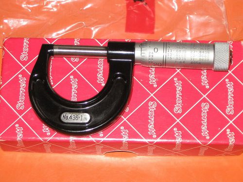 New l s starrett no 436 p -1 0-1&#034; micrometer caliper  .001 machinest tool die for sale