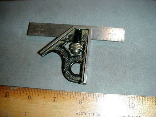 Vintage quality starrett 4&#034; four inch square - metal machinist / carpenter tool for sale