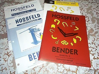 Hossfeld #2 Bender Manual,Tubing Bender Dies,Pipemaster