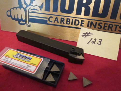 1 vr wesson lathe turning tool holder w 10 tpg 321 nordic carbide inserts {123} for sale