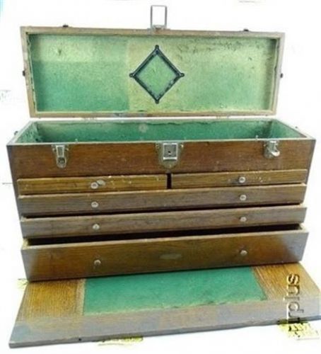 Genuine gerstner &amp; sons machinist oak tool chest for sale