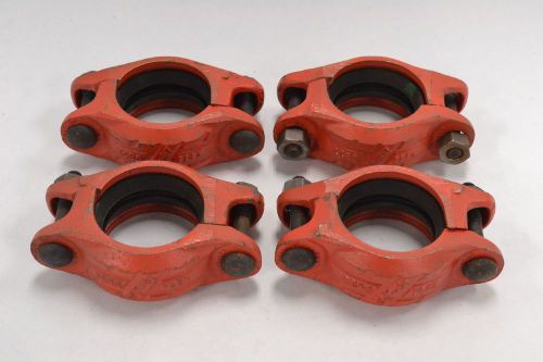 LOT 4 ZERO-FLEX 2-1/2-07 FIRE PIPE CLAMP COUPLER RIDIG SIZE 2-1/2IN B330406