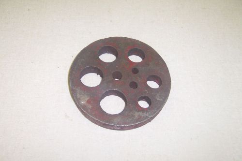 Cast iron plate 5&#034; diameter with hole assortment