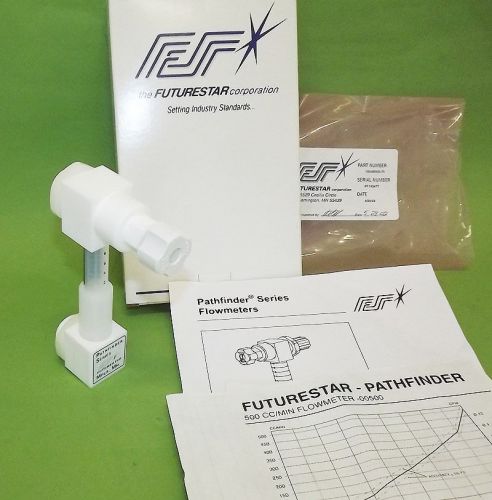 New futurestar flowmeter pathfinder 500 cc/min teflon flow meter &amp; valve / qty for sale