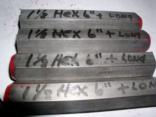 1 PC.  STAINLESS HEXAGON  BAR STOCK 1 1/8&#034; X 6&#034;+     300 SERIES NONE MAGNETIC