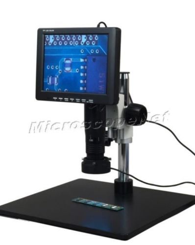 Digital Inspection Zoom Microscope 8\&#034; LCD Monitor 11X-102X+96 LED Light