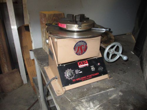 Mbc r2 200# capacity bench top weld positioner with spin-loc chuck sl-3 for sale