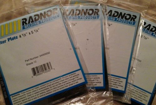 Lot of 4 Radnor Shade 12 Heat Treated Filter Plates 4 1/2&#034; x 5 1/4&#034;