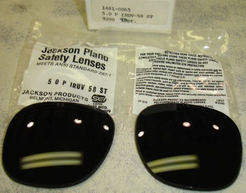 Jackson replacement lenses safety glasses 1481-0065 58 shade 5 iruv  plastic for sale