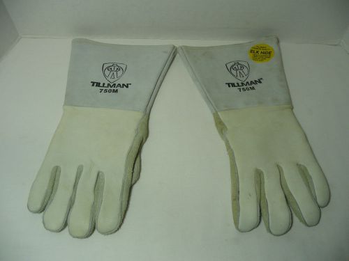 TILLMAN 750M Welding Gloves ELK Hide.  Grey.  14&#034;  Used but minimal use.