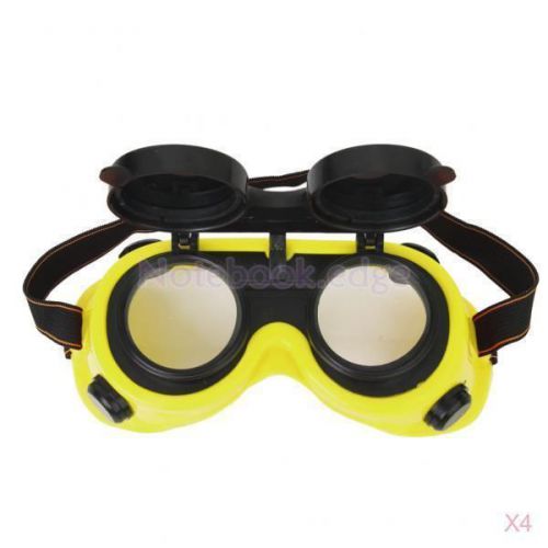 4x Welding Goggles w/ Flip up Lens Industrial Welder Solder Eye Glasses Protect