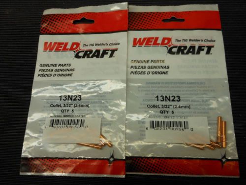 Weldcraft 13N23  3/32 size TIG torch collets 5/pk Free shipping USA !!!!