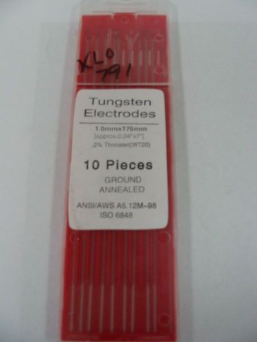 TUNGSTEN ELECTRODES .040&#034; x 7&#034; 2% THORIATED - NEW