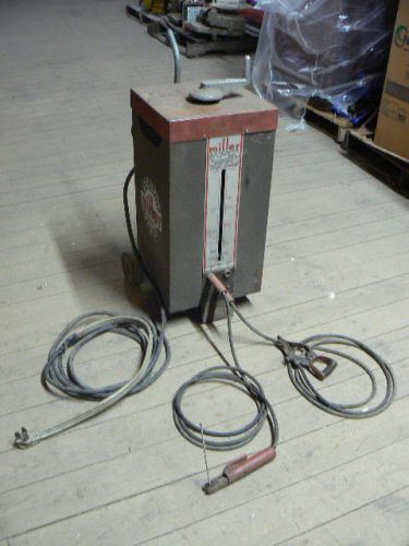 Vintage miller model 44 arc welder w/cables, 115/230v, continuous duty, working for sale