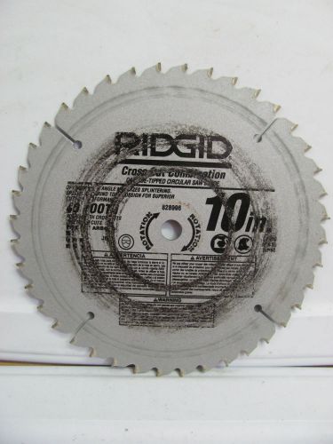 Ridgid Carbide Tipped 10&#034; Circular Saw Blade 828996 Cross Cut Combination Inch