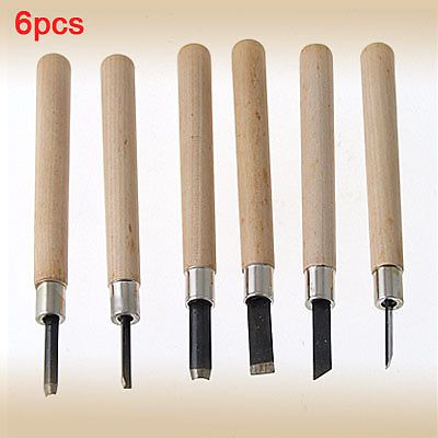 Woodworking Hand Tools Chisels Carving Gouges Set of 6