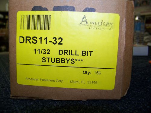 Drill America 11/32&#034; Drill Bit Stubby 156 pcs. New