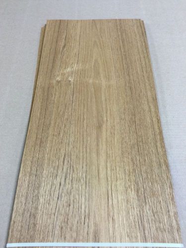 Wood veneer golden teak 11x23 22pcs total raw veneer  &#034;exotic&#034;  te1 12-15 for sale