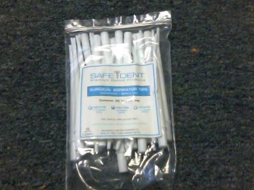 SafeDent Surgical Aspirator Tips Disposable Single Use 100 / Case - 1/8&#034; White