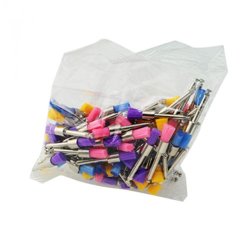 100pcs dental color nylon latch flat polishing polisher prophy brushes 2.35mm for sale
