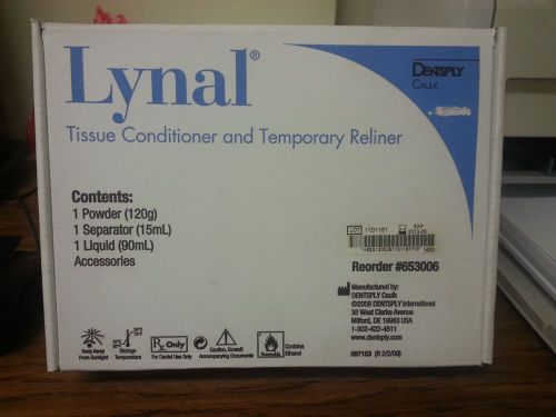 Dentsply Caulk Lynal Tissue Conditioner &amp; Temporary Reliner 653006 Exp: 2013-05