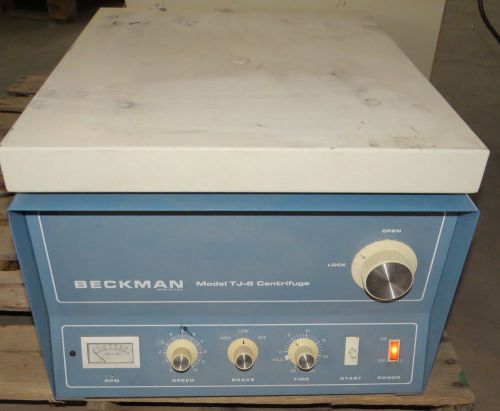 Beckman tj-6 tabletop centrifuge with rotor &amp; tj-r refrigeration unit for sale