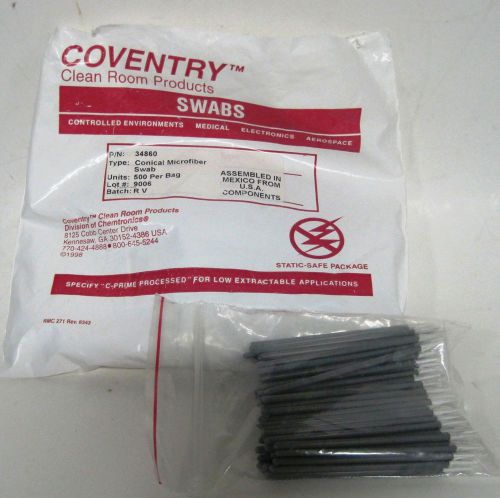 Coventry conical microfiber clean room swabs 2.8&#034;x0.09&#034; 34860 lot of 375 nib for sale