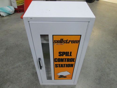 Sellstrom wall mounted spill control station 15&#034; x 30.375&#034; x 9.5&#034; w/contents for sale