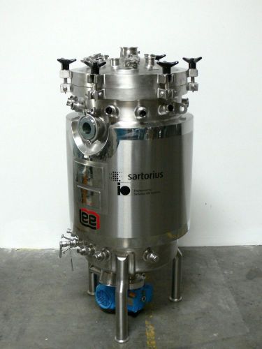 Lee / sartorius stainless steel jacketed vacuum vessel 150 liter w/ mixer 50 psi for sale