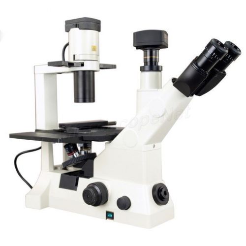 Inverted Phase Contrast Compound Microscope 40-400X+High Quality 14MP USB Camera