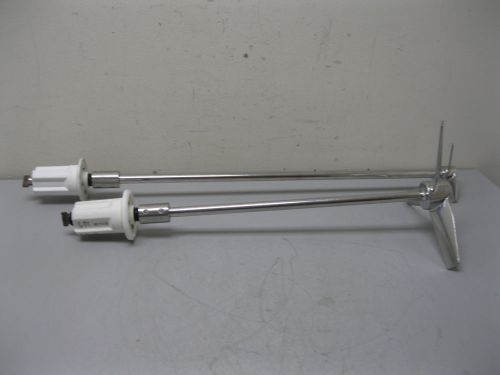 Lot (2) Misc Stainless Steel 3-Blade Mixing Paddle Assembly A19 (1724)