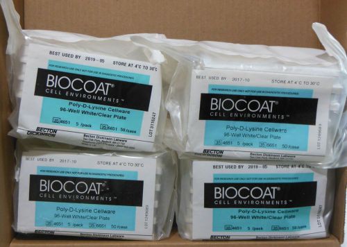 BD Biocoat 356651 Poly-D-Lysine 96 Well White/Clear Flat Bottom TC-Treated x20