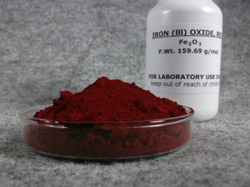 RED IRON OXIDE Fe2O3   8 Ounces    used in thermite