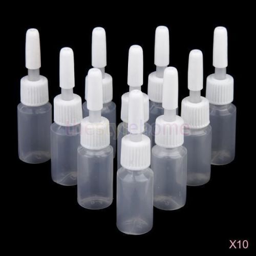 100 5ml empty plastic squeezable bottles tattoo ink pigment eye liquid dropper for sale