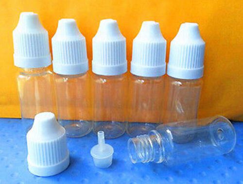 NEW 50pcs 10ML WHITE Empty Plastic PET Squeezable Dropper Bottles Eye Liquid