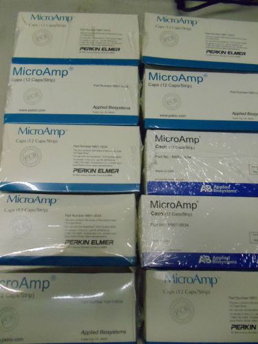 1980 strips microamp caps (12 caps/strip),for pcr 9600, p/n n801-0534 for sale