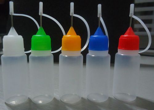 NEW 10pcs 5ml Empty Plastic Squeezable Liquid Dropper Bottles needle tip LDPE