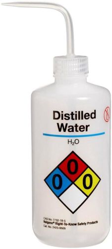 Nalgene 2425-0505 LDPE Right-To-Know Distilled Water Safety Wash Bottle